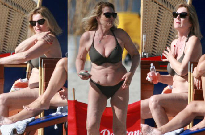 Grażyna Szapołowska na plaży