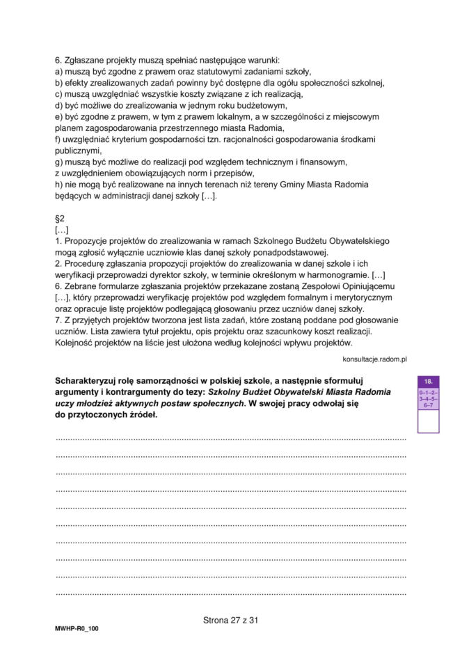 Matura próbna 2026 - WOS. Arkusz CKE