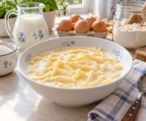 Lane kluski na mleku jak dawniej. Miękkie, delikatne i gotowe w 10 minut