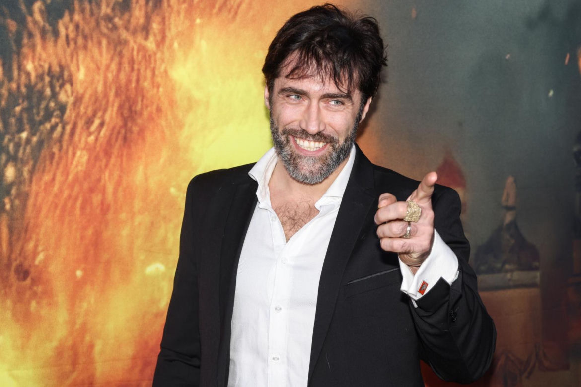 Kamil Lemieszewski na premierze filmu "Putin"