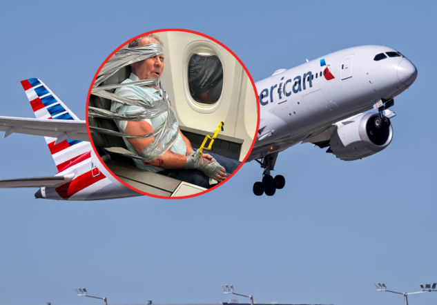 Furia na pokładzie American Airlines. Agresywny 67-latek przyklejony taśmą do fotela