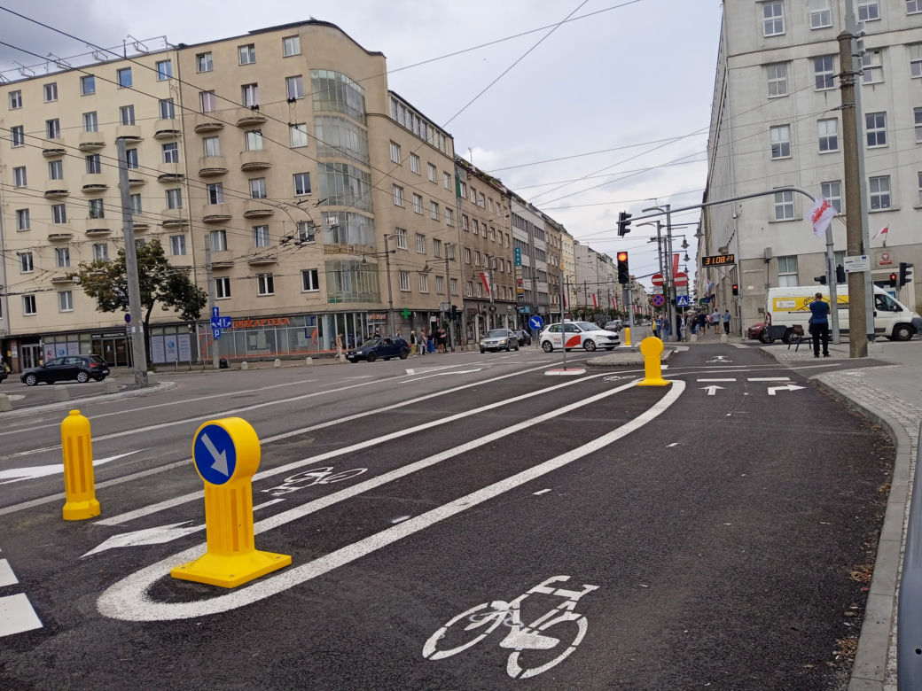 Ścieżka rowerowa przy Parku Centralnym w Gdyni