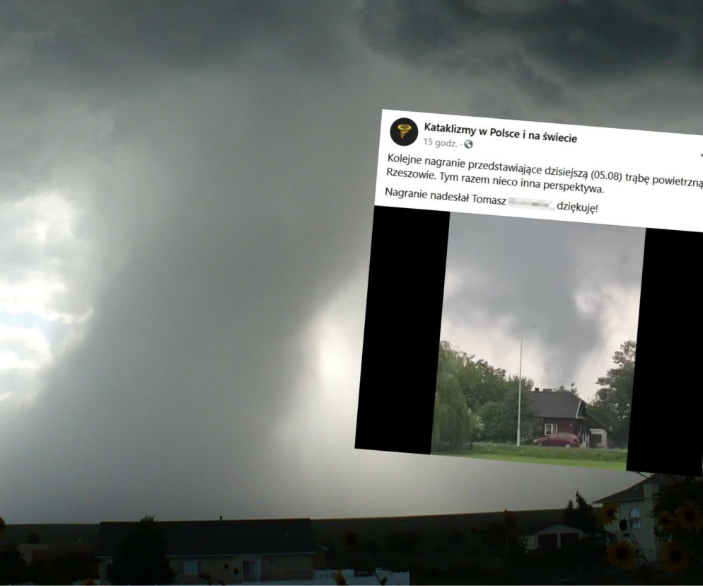 Trąba powietrzna w Rzeszowie. Przerażający widok. Zobacz nagrania