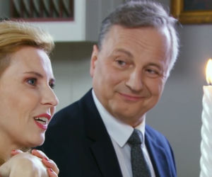Na Wspólnej odc. 3298. Justyna (Magdalena Kacprzak), Zakościelny (Dariusz Niebudek)