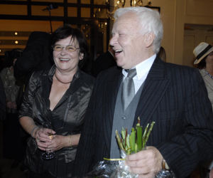 Marian Opania z żoną