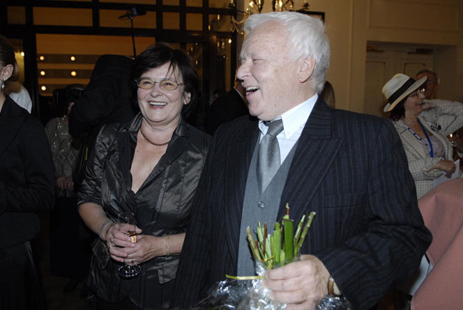 Marian Opania z żoną