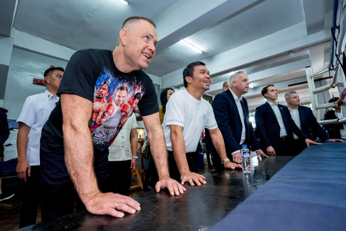 Karol Nawrocki i Manny Pacquiao