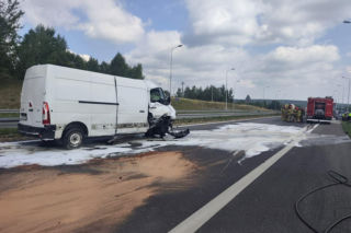 Wypadek na s7 w Zaleziance