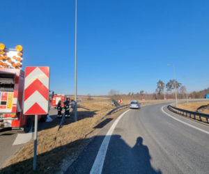 Wypadek na węźle A4 Brzesko