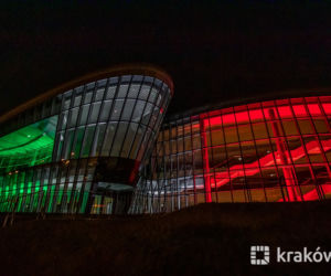Kraków w barwach włoskiej flagi