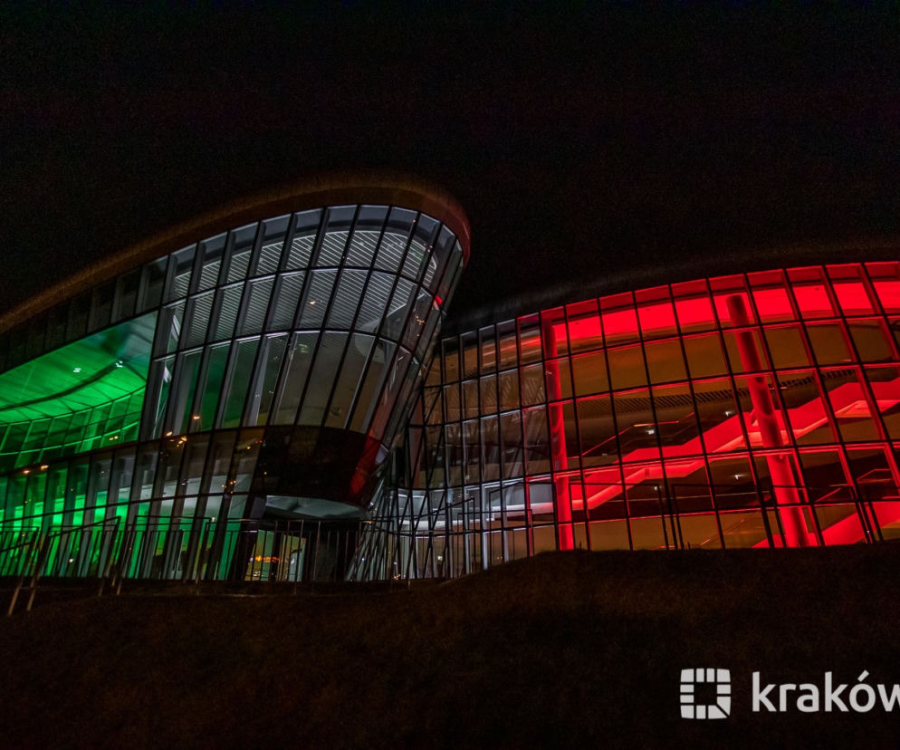 Kraków w barwach włoskiej flagi