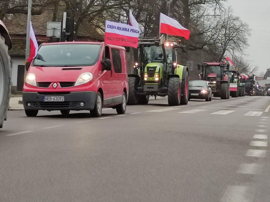 Protest rolników w Elblągu
