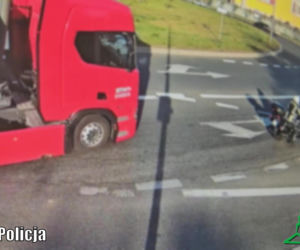 Zderzenie samochodu i motocykla