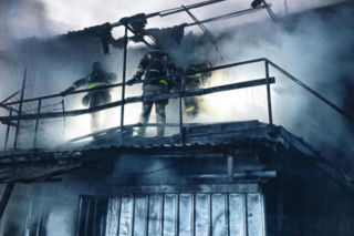 Pożar na targowisku przy ul. Bakalarskiej wybuchł w nocy z 26 na 27 grudnia