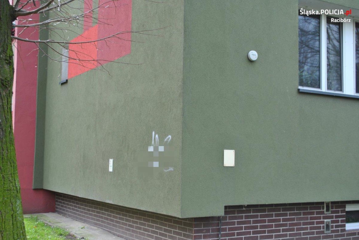 Policjanci ustalili tożsamość graficiarza z Raciborza. Usłyszał już 44 zarzuty zniszczenia mienia