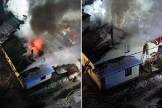 Spłonęły domy w Radzyminie. Mieszkańcy bez dachu nad głową