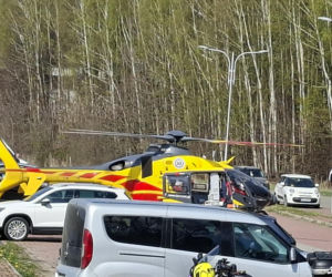 19.04.2026. Wypadek w Krynkach. Lądował LPR