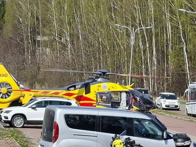 19.04.2026. Wypadek w Krynkach. Lądował LPR