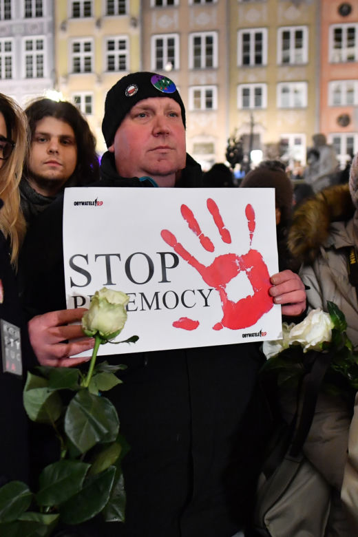 Wiec przeciwko nienawiści i przemocy w Gdańsku