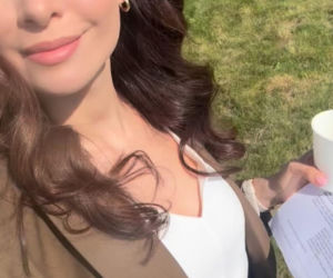 M jak miłość po wakacjach. Joanna (Dominika Sakowicz) na planie