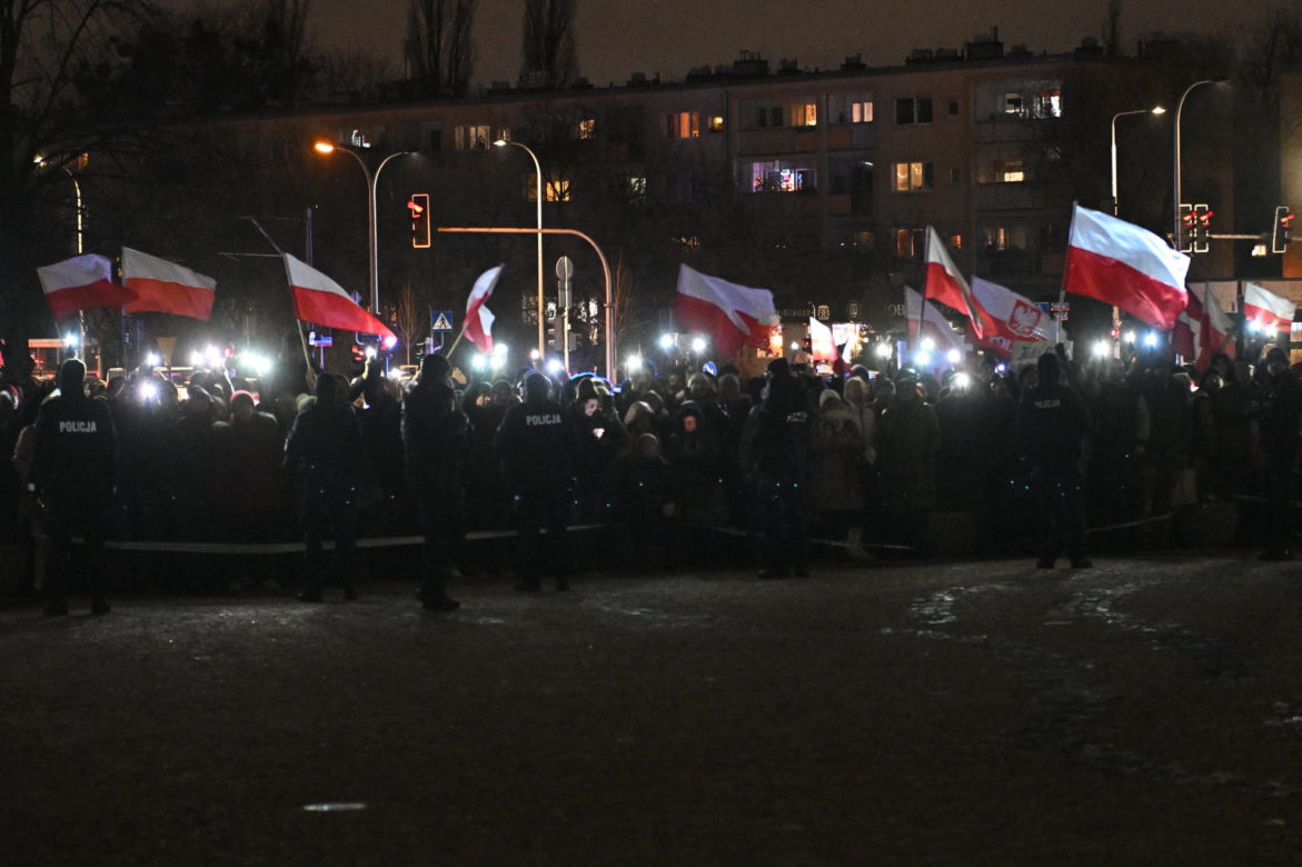 Tak protestują pod TVP 