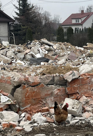 Rozbiórka domu Wesołowskich z Wyryków. Coś się w końcu ruszyło. Taki prezent na święta.