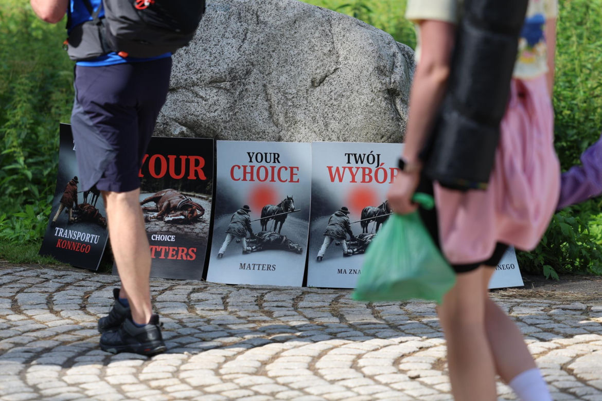Protest przeciw przewozom konnym do Morskiego Oka