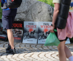 Protest przeciw przewozom konnym do Morskiego Oka