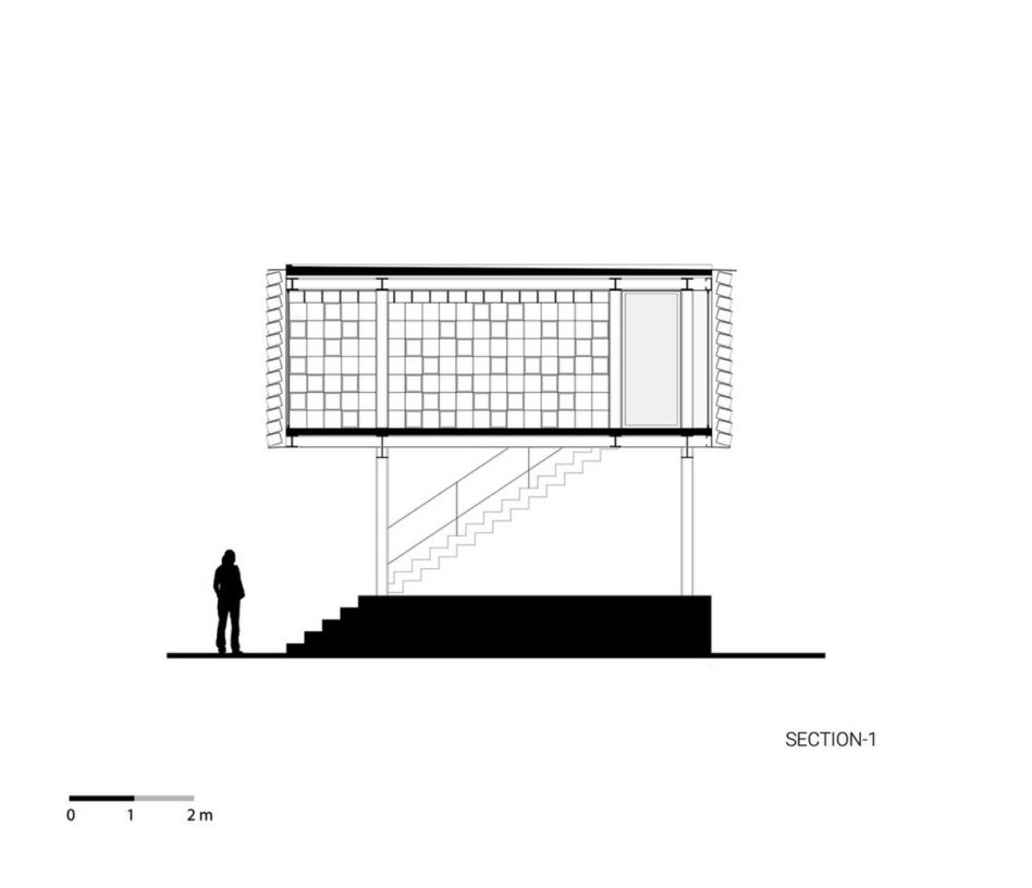 Recykling w architekturze. Elewację tej biblioteki wykonano z pudełek po lodach