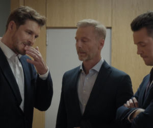 M jak miłość, odcinek 1913. Marcin (Mikołaj Roznerski), Jakub Karski (Krzysztof Kwiatkowski), Andrzej Budzyński (Krystian Wieczorek)