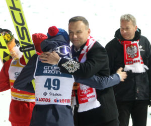 Andrzej Duda na konkursach skoków