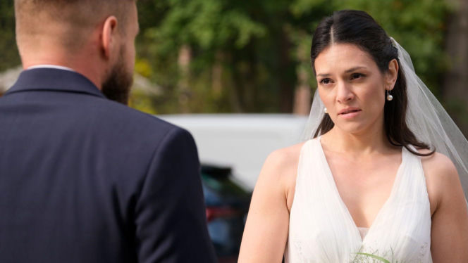 M jak miłość odc. 1911. Michał Winiar (Tomasz Rożniatowski), Ewelina (Anna Jarosik)