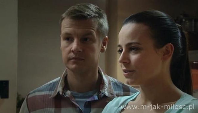 M jak MIŁOŚC, odc. 932. Madzia (Anna Mucha) i Paweł (Rafał Mroczek)