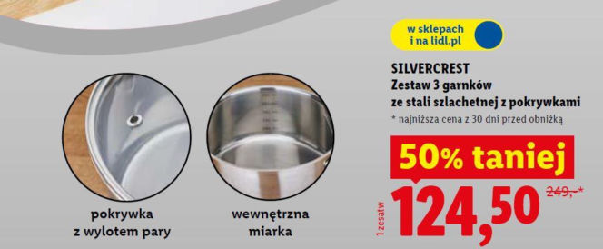 promocja na zestaw garnków Lidl