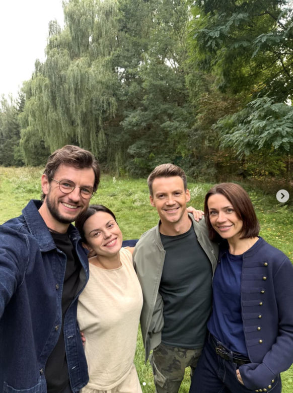M jak miłość. Kasia (Paulina Lasota), Mariusz (Mateusz Mosiewicz), Jakub (Krzysztof Kwiatkowski), Martyna (Magdalena Turczeniewicz)