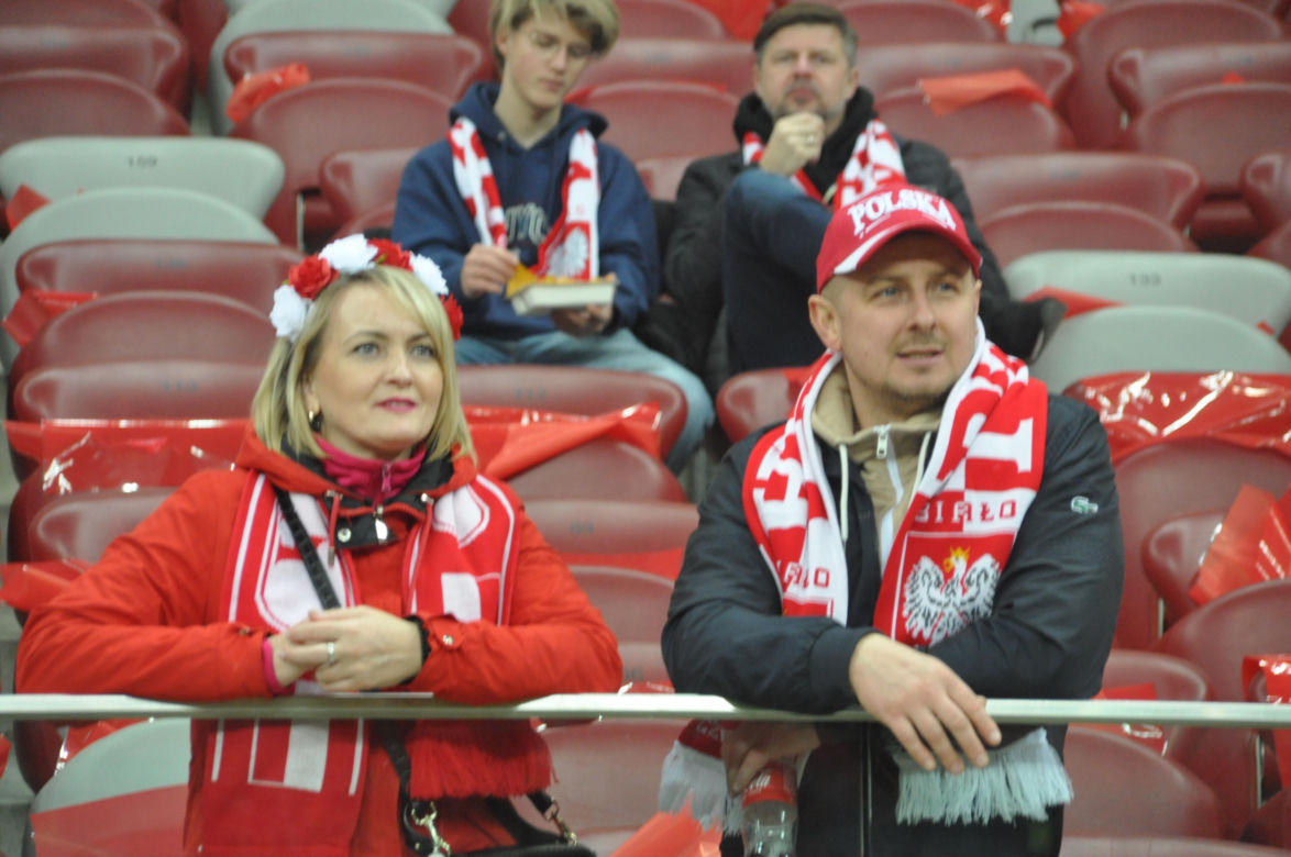 Polska - Litwa na PGE Narodowym. Zdjęcia kibiców