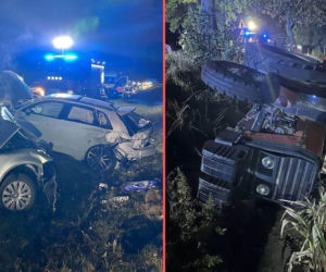 Poważny wypadek na Dolnym Śląsku! Auta zderzyły się z ciągnikiem, są ranni