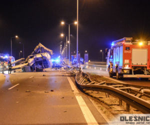 Wypadek na S8 pod Oleśnicą