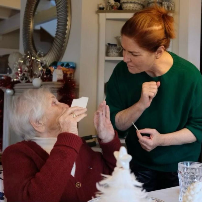 Katarzyna Dowbor - święta z mamą i córką