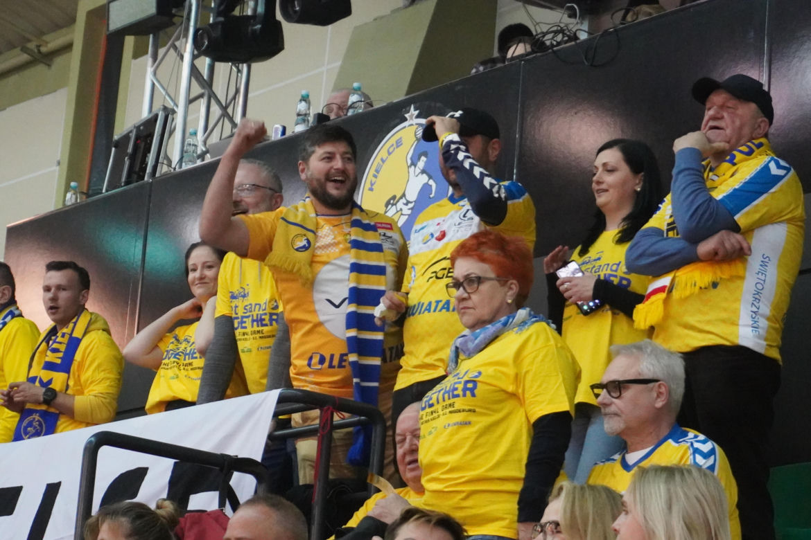 Kibice na meczu Industria Kielce - SC Magdeburg