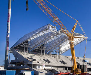 Stadion miejski w Rzeszowie - trybuny w budowie