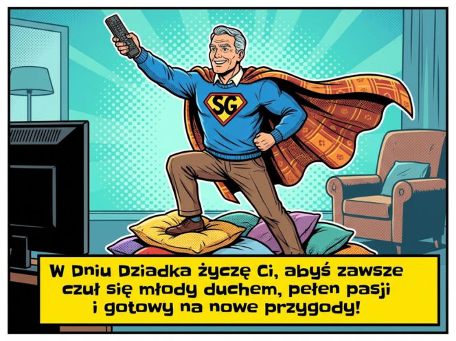 Kartka z życzeniami na Dzień Dziadka 2026