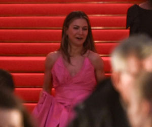 Anna Lewandowska wychodzi z Gali Mistrzów Sportu