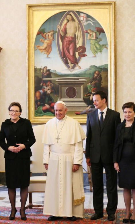 Znani polscy politycy z papieżem Franciszkiem