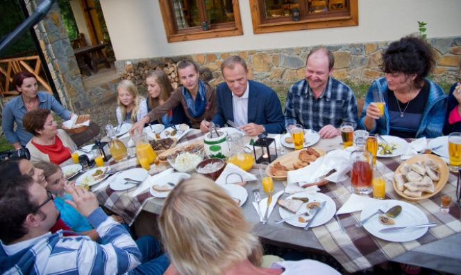 Donald Tusk w Bieszczadach