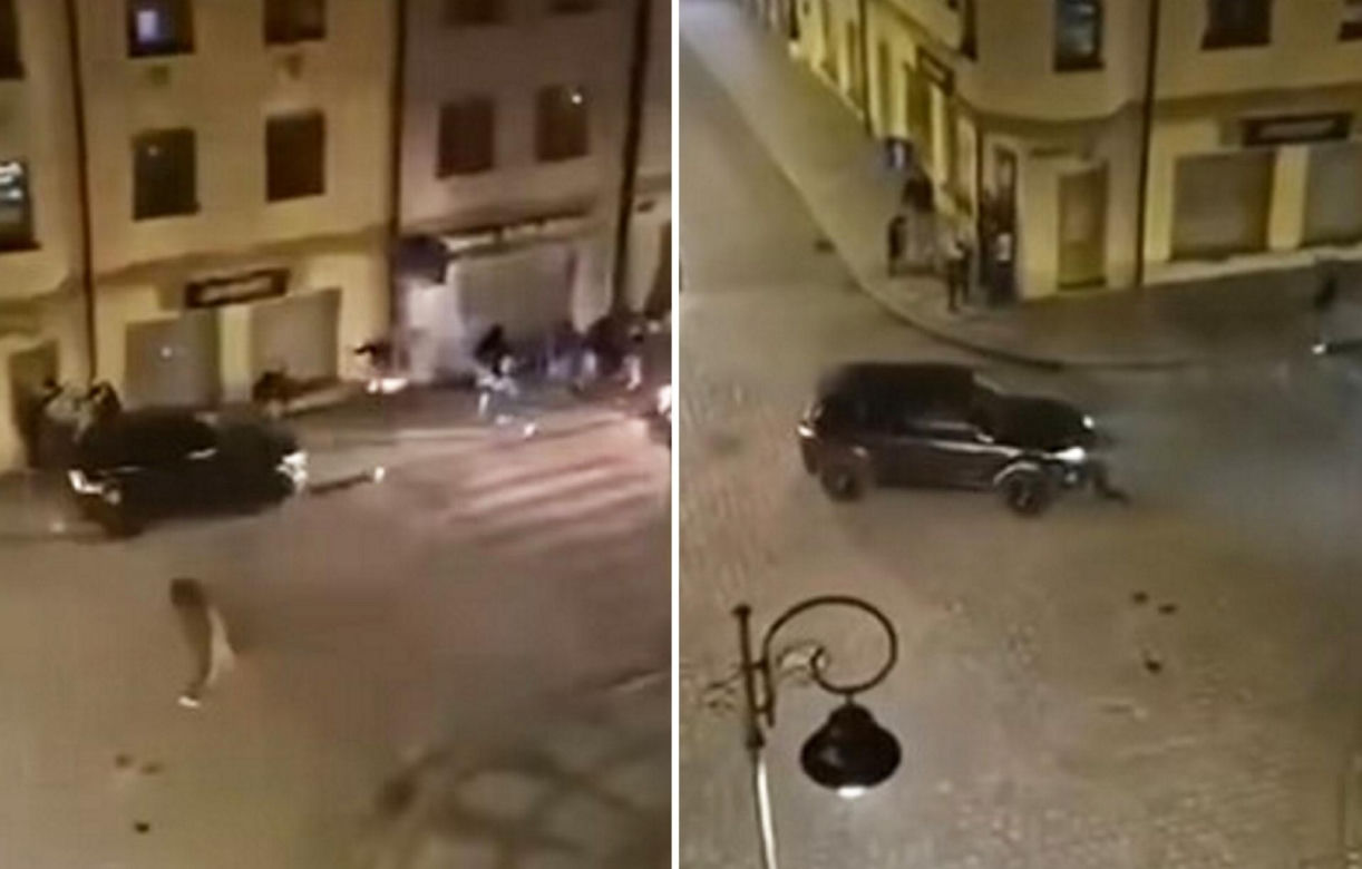 Głogów. Kierowca czarnego auta wjechał w tłum ludzi na chodniku. Policja zna właściciela samochodu [ZDJĘCIA].