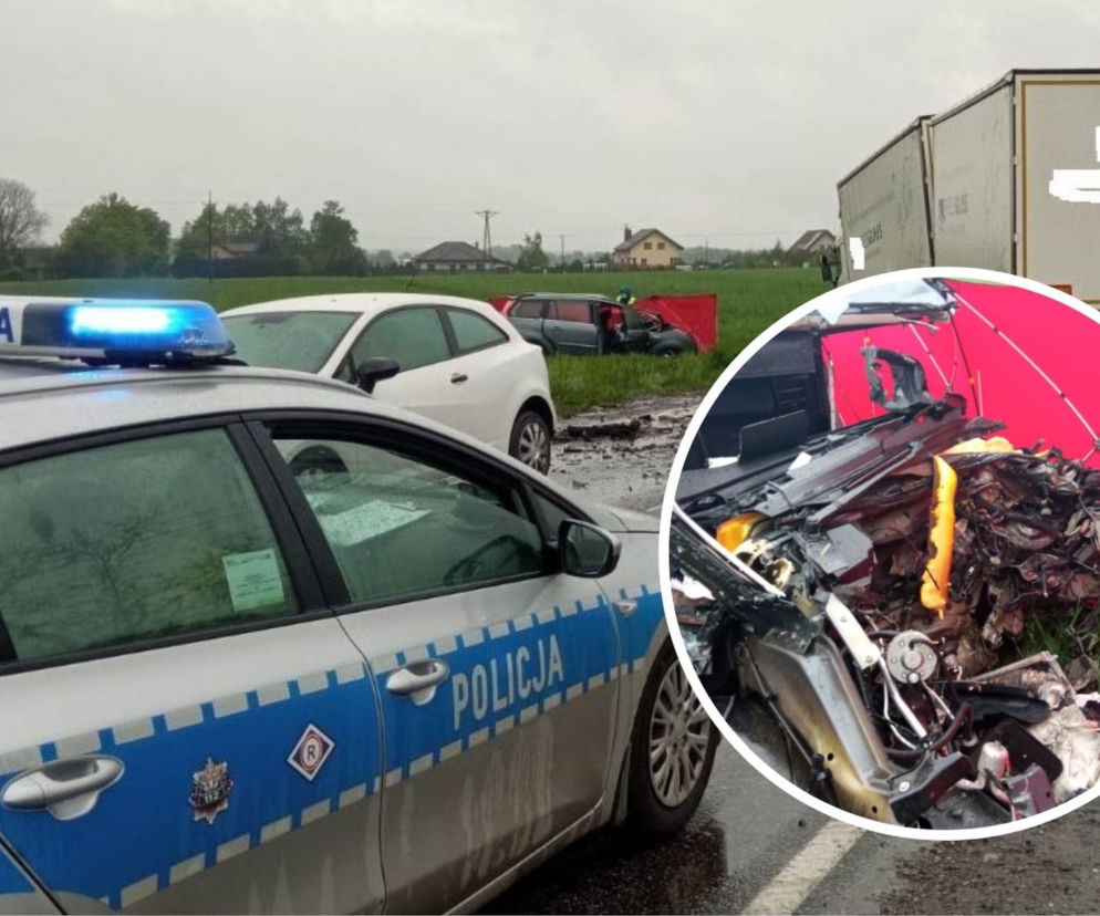 Śmiertelny wypadek w Świątnikach pod Pabianicami. Zderzyły się cztery pojazdy!  Co tam się stało?