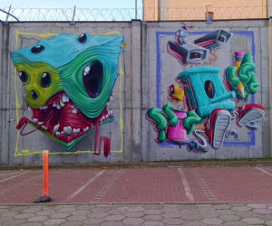Street-art na murach aresztu