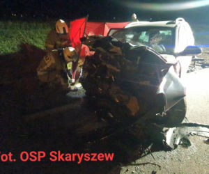 Odechów. Jedna osoba nie żyje, rodzina z dzieckiem w szpitalu. Sprawca wypadku zaatakował kobietę?! [WIDEO, ZDJĘCIA]