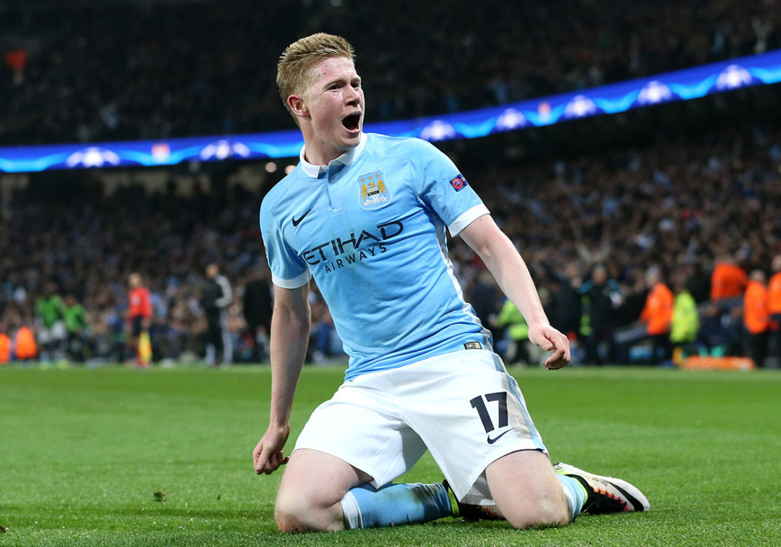 Piłkarze Manchesteru City i Manchesteru United